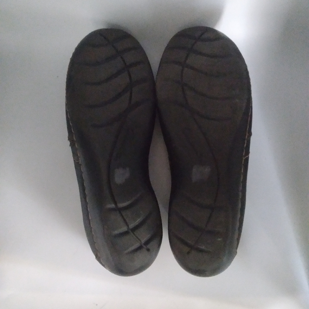 Clarks Ashland Black Leather Loop Split Toe Loafe… - image 9